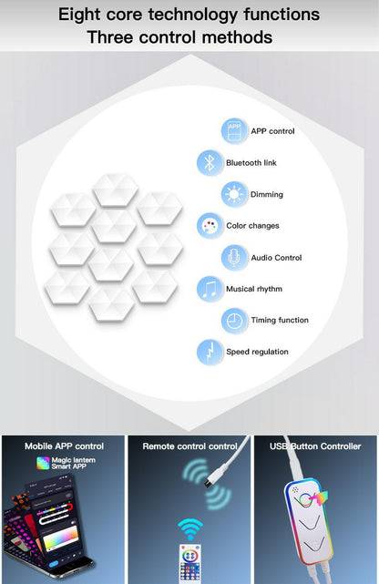 Honeycomb Intelligent Voice-controlled RGB Light
